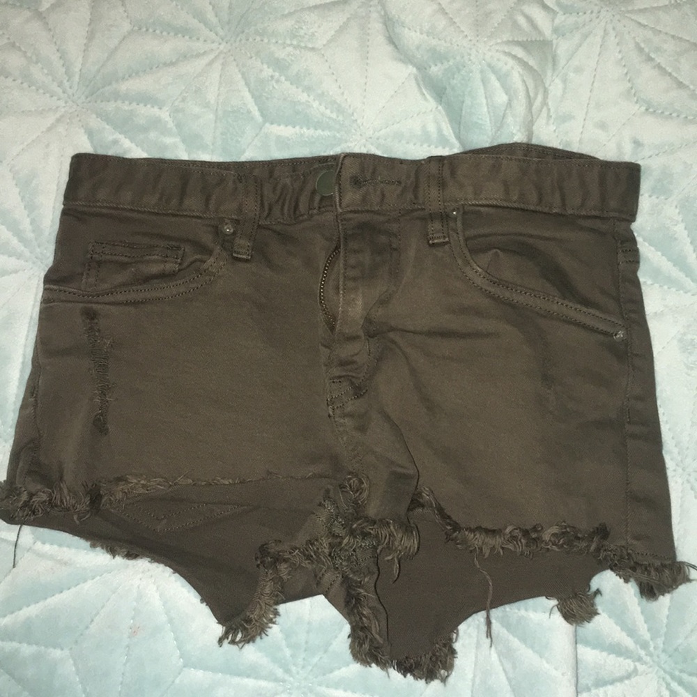 Olive green shorts